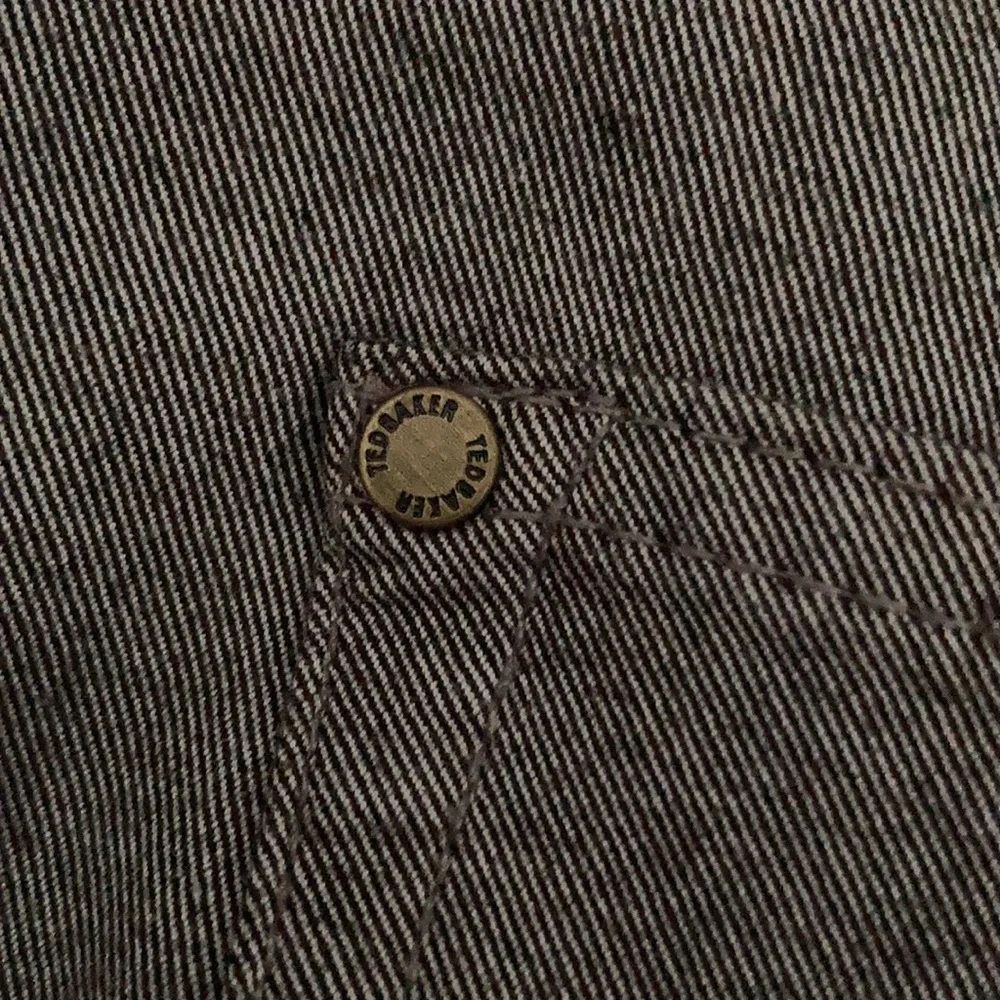 Designer Ted Baker London Brown Gray Straight Leg Pant - Picture 9 of 11